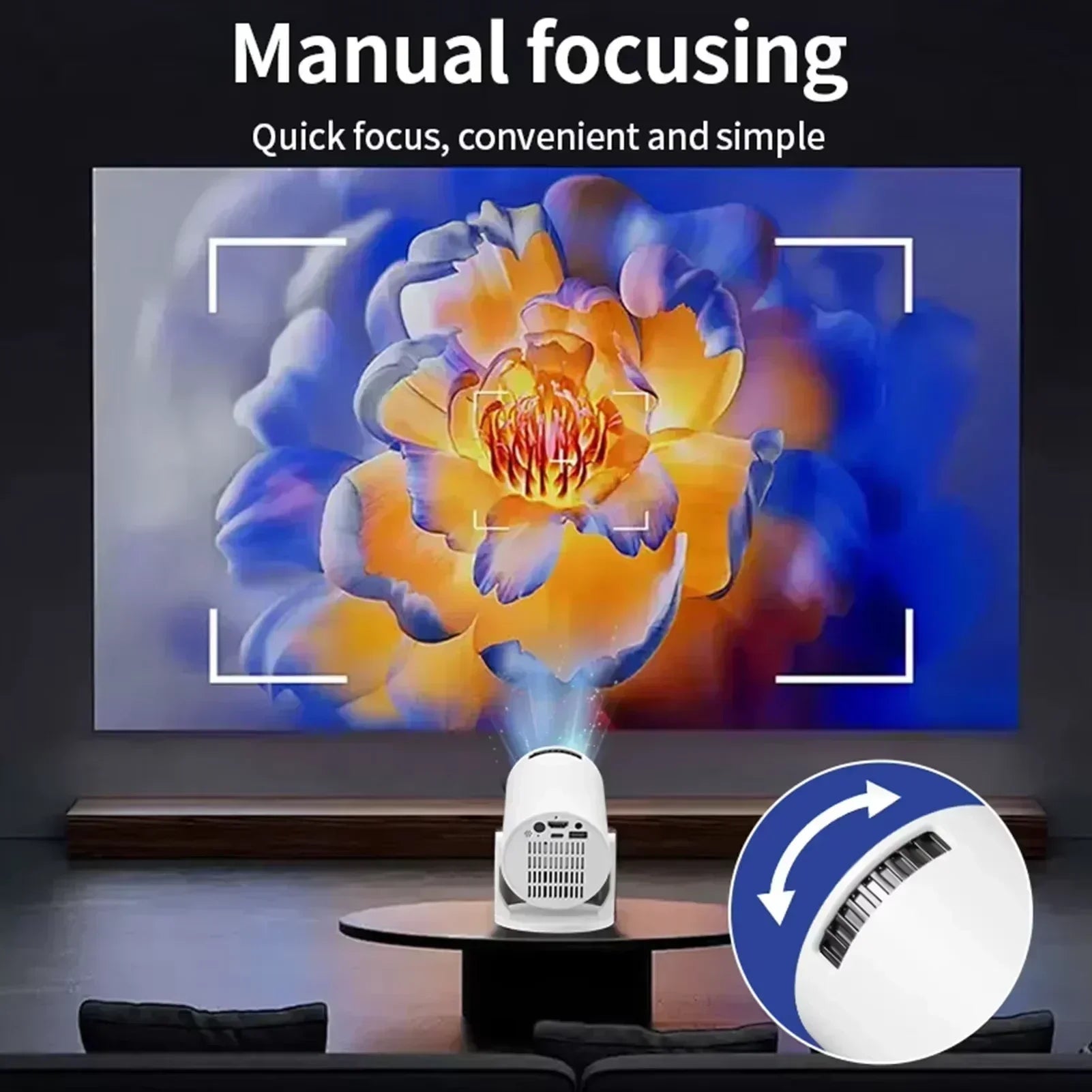 New Projector 4K Android 11 HY300 Wifi6 290ANSI Allwinner H713 BT5.0 1080P 1280*720P Cinema Outdoor Portable Projetors ﻿